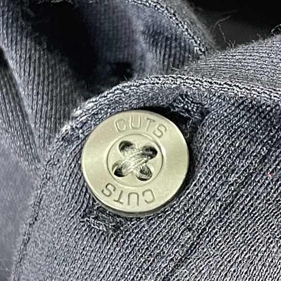 Cuts Prestige Polo Curve Hem Pacific Blue Pima Cotton Blend Polo Size Medium - Picture 6 of 10